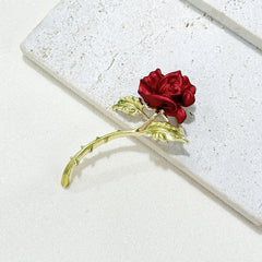 Detailed view of the brooch craftsmanship