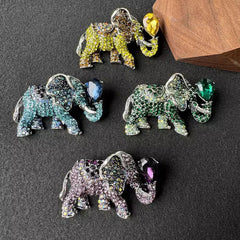 Elephant Brooch with Sparking Rhinestones - Image 2