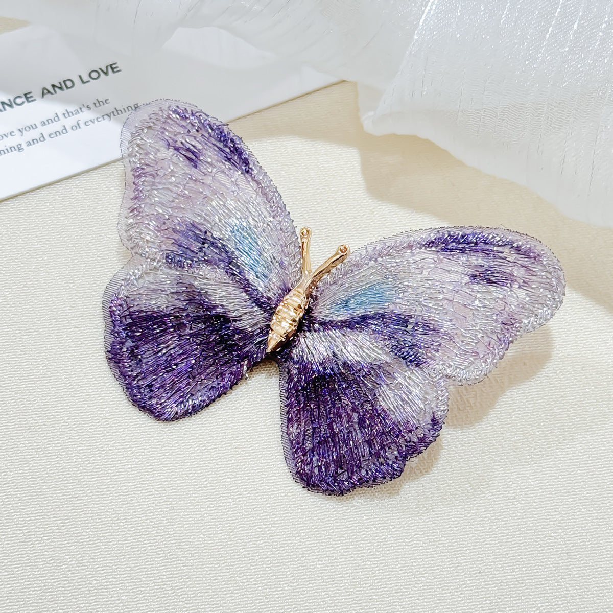 Multiple colour options of butterfly floral pins