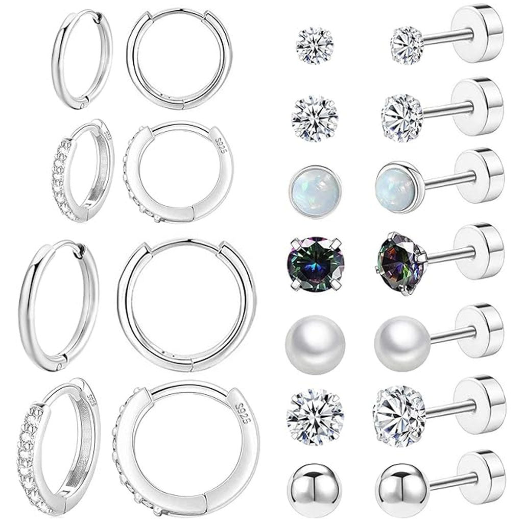 detailed view of elegant zirconia stud earrings