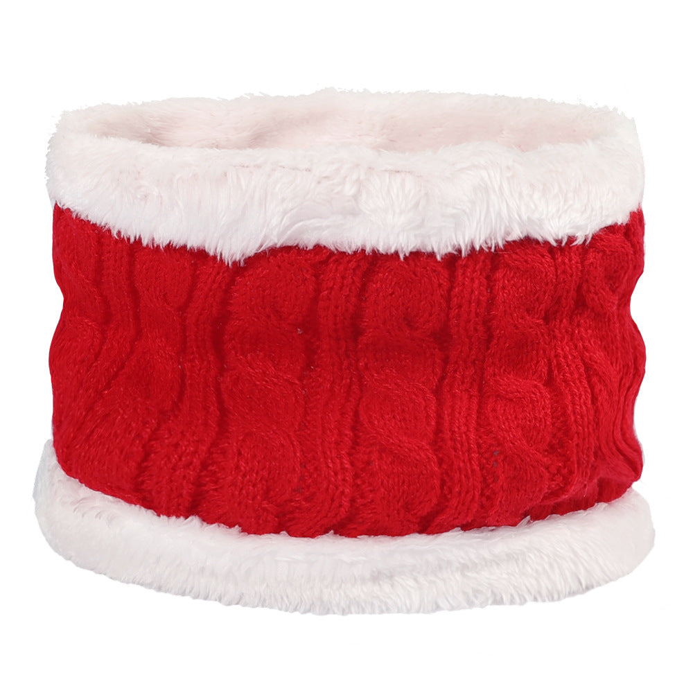 Cozy winter accessories for children on display