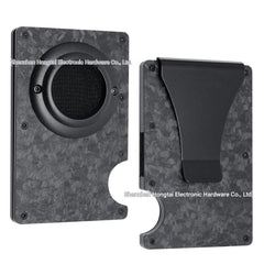 Various colours of aluminium wallet arranged