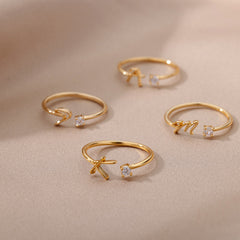 unique alphabet ring design for men and women