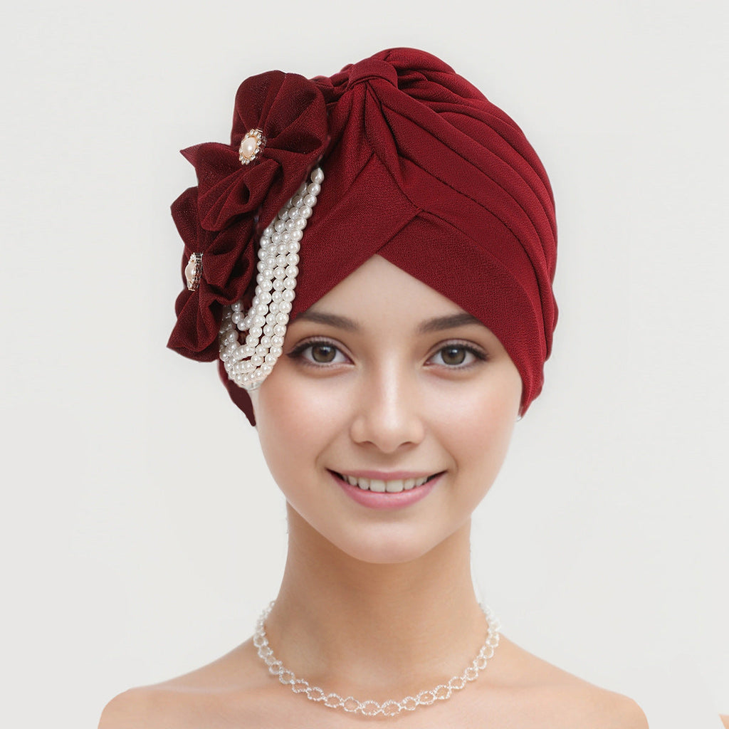 Comfortable hijab cap in floral design
