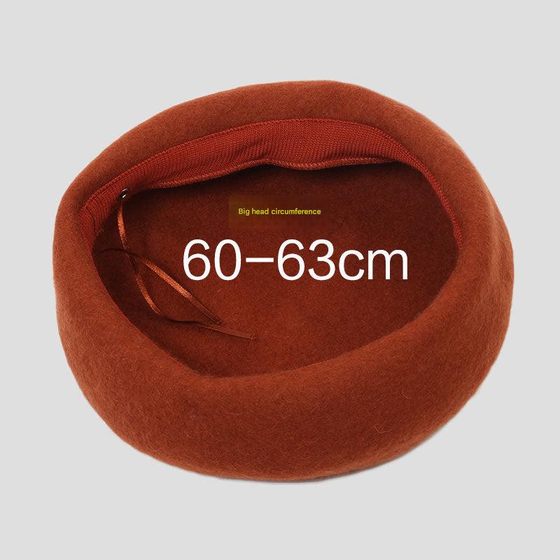 Classic white wool beret for women