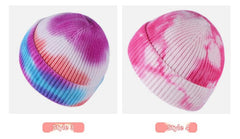 Black stylish tie-dye beanie image