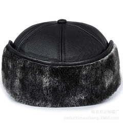 Warm cotton blend cap for winter