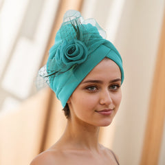 blue Muslim cap in natural lighting