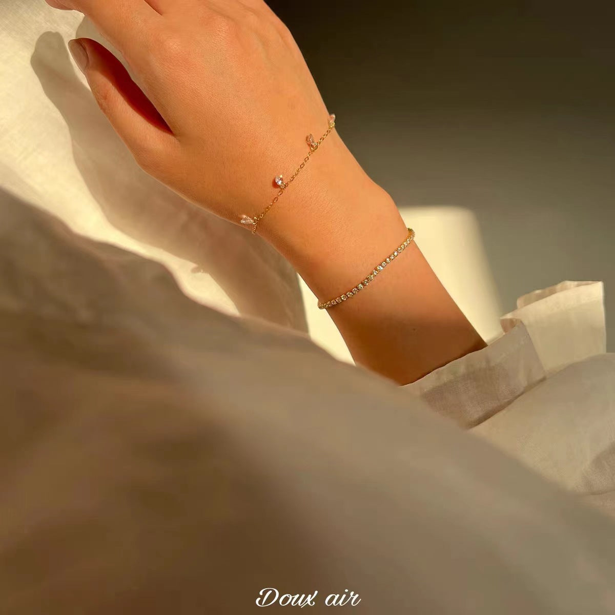 Elegant bracelet worn with stylish outfit
