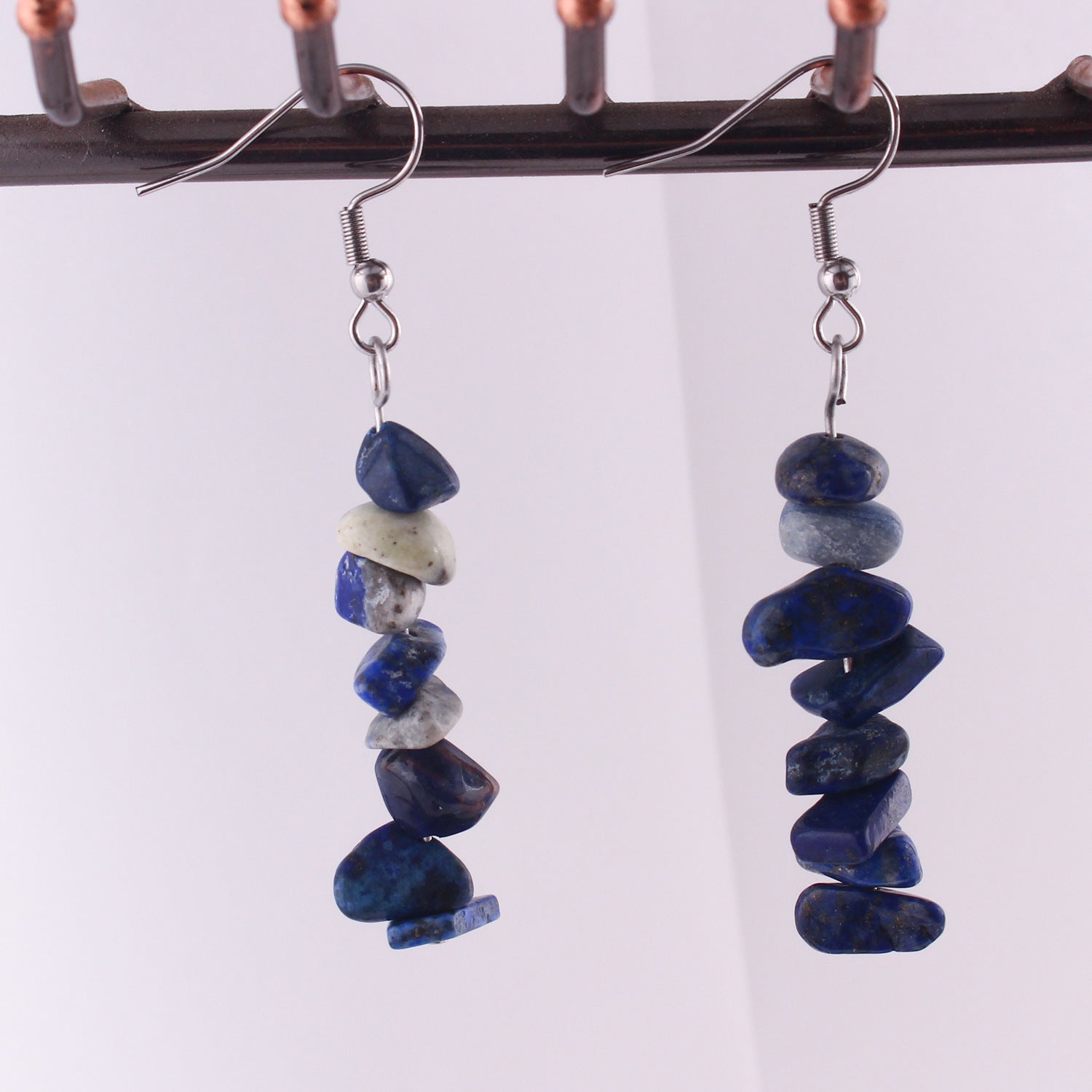 Handmade Natural Stone Crystal Drop Earrings Image 5
