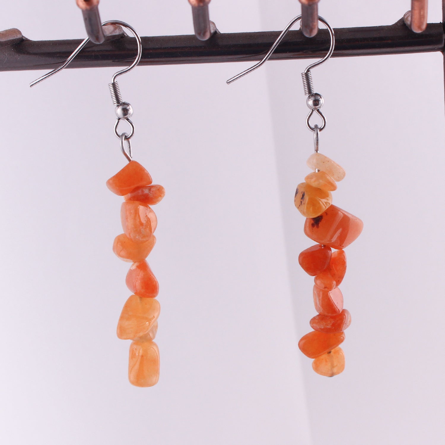 Handmade Natural Stone Crystal Drop Earrings Image 8