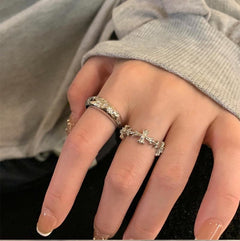fashion accessory for women - Silver Cross Ring