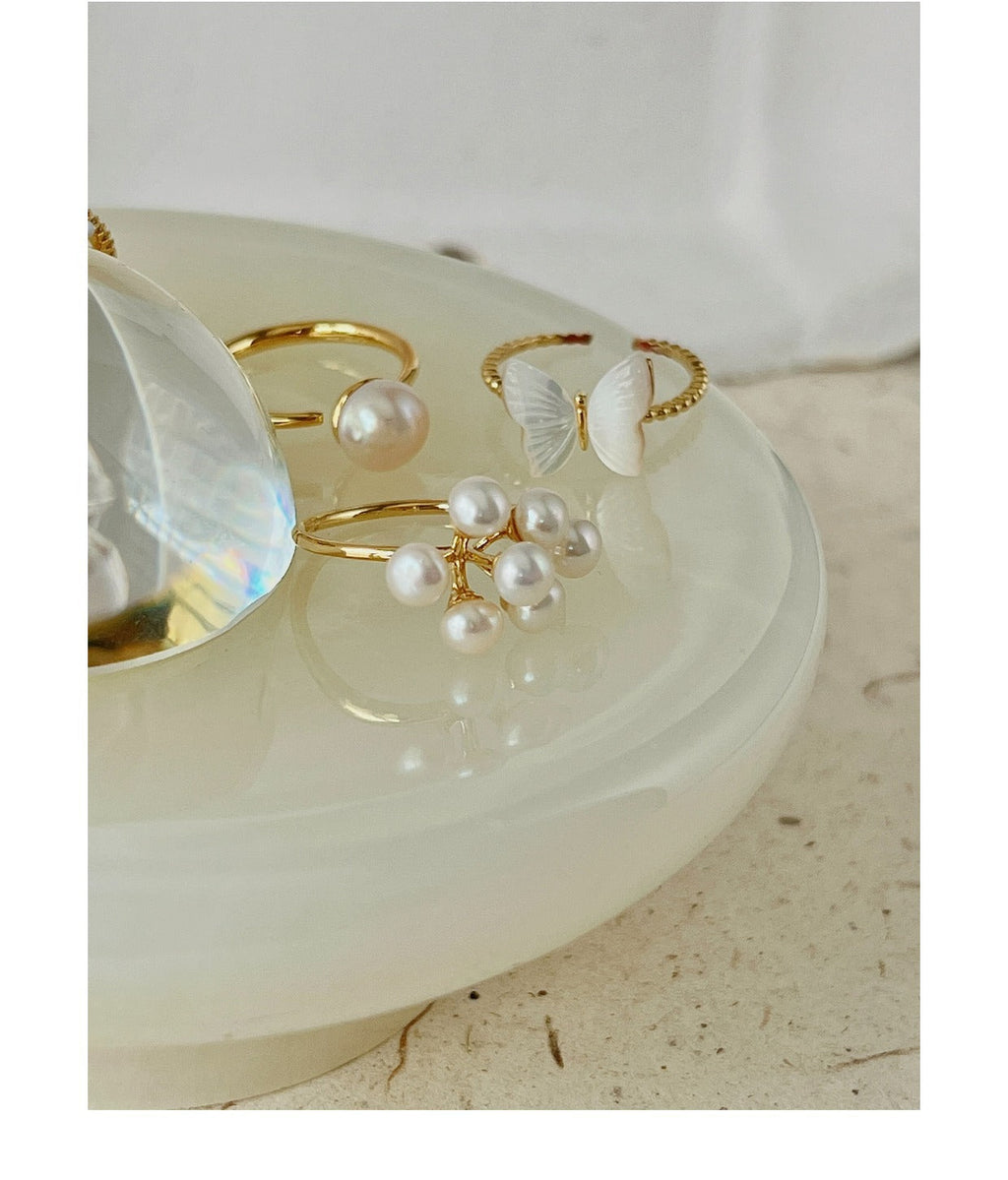 Various colour options of butterfly rings