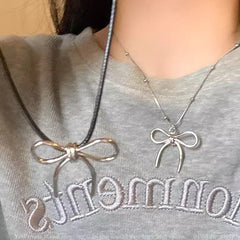 Adjustable length of the Chic Bowknot Necklace