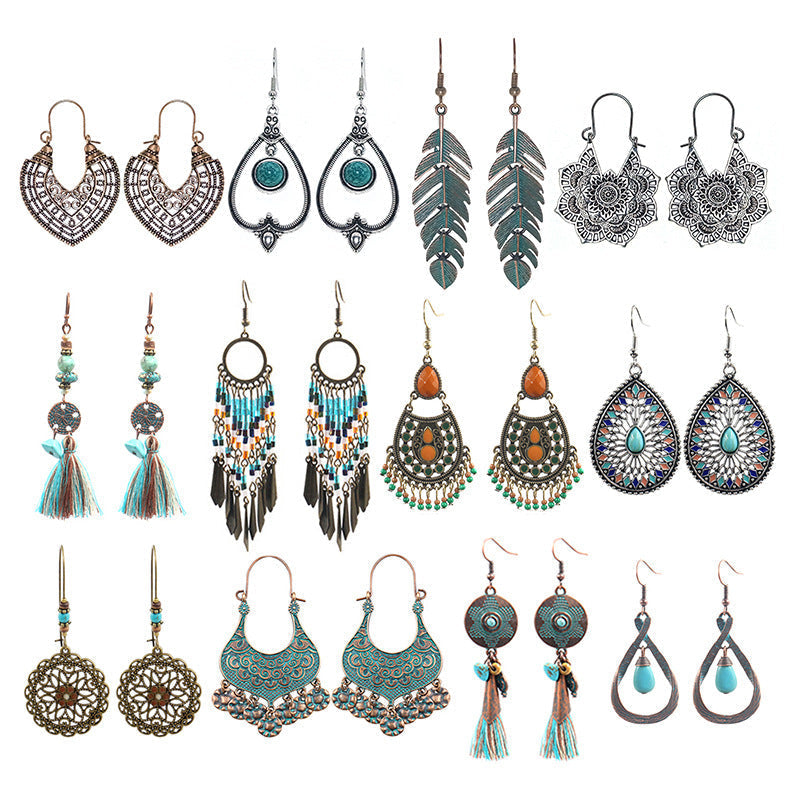 Close-up of Colourful Beads on Tassel Earrings image 2