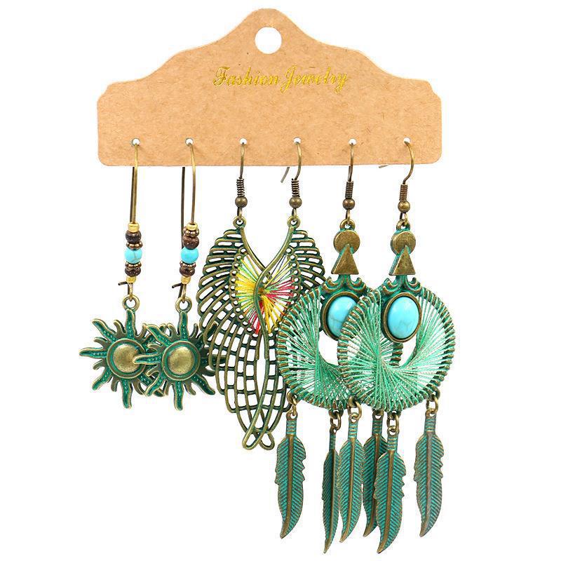 various colour options of bohemian earrings