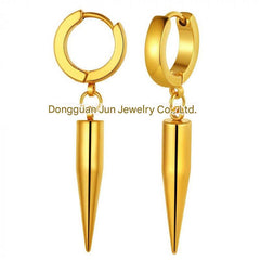Elegant black round earrings image for men