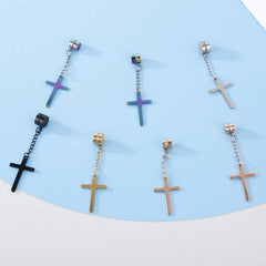 Different styles of titanium earrings available