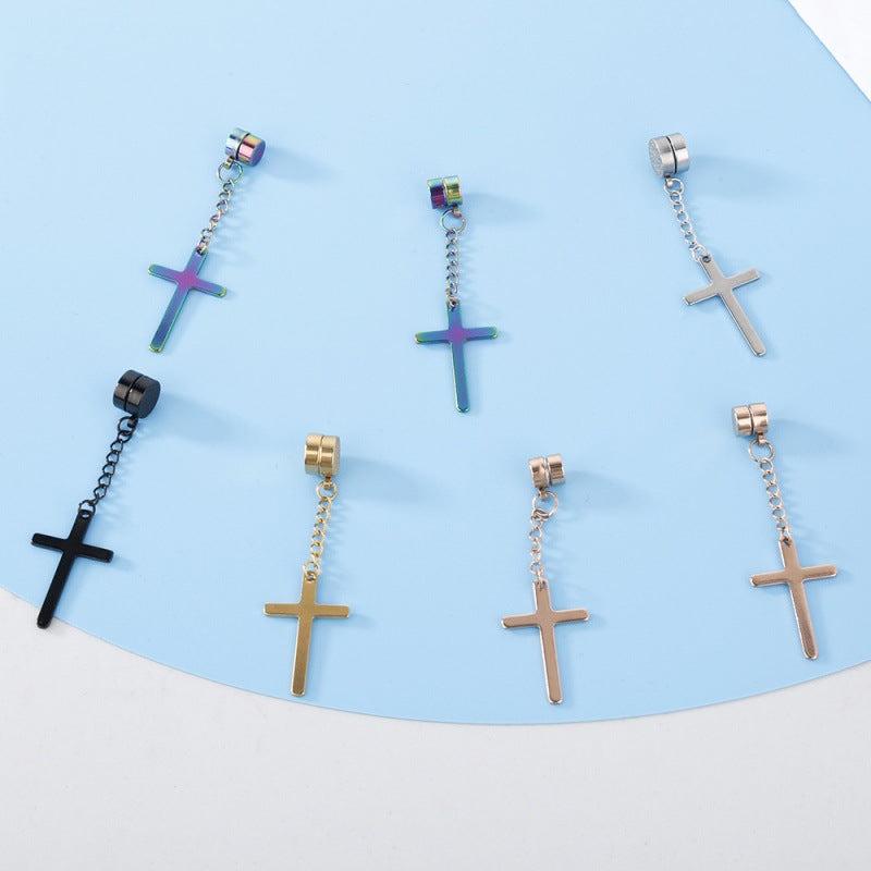 Different styles of titanium earrings available