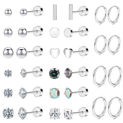Stylish Stainless Steel Geometric Earrings Set Image 5