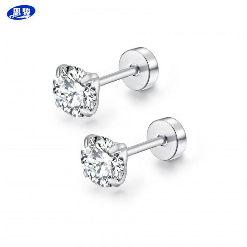 Stylish Stainless Steel Geometric Earrings Set Image 5