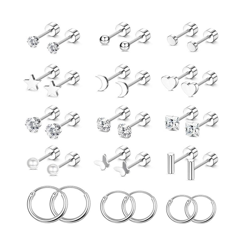 Black stainless steel earrings - image 5