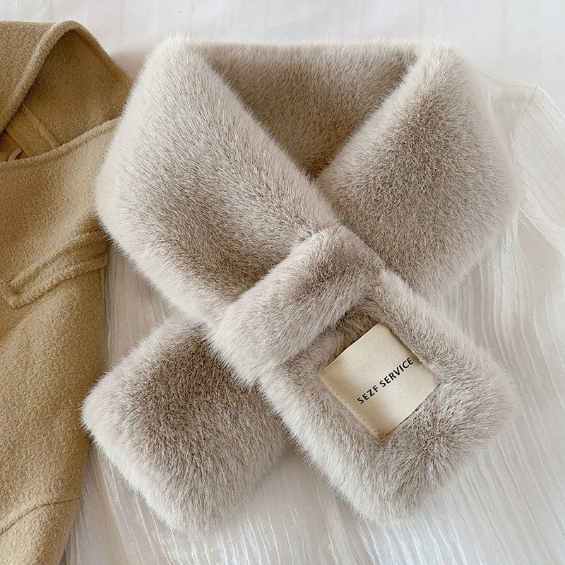 Cozy Faux Fur Rabbit Scarf image 2