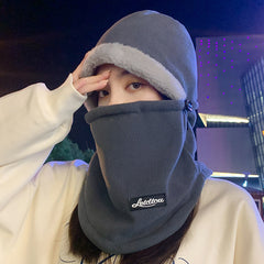 Black windproof winter mask shown outdoors