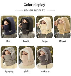Pink fleece-lined winter hat for women