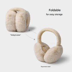 Stylish black winter earmuffs for women