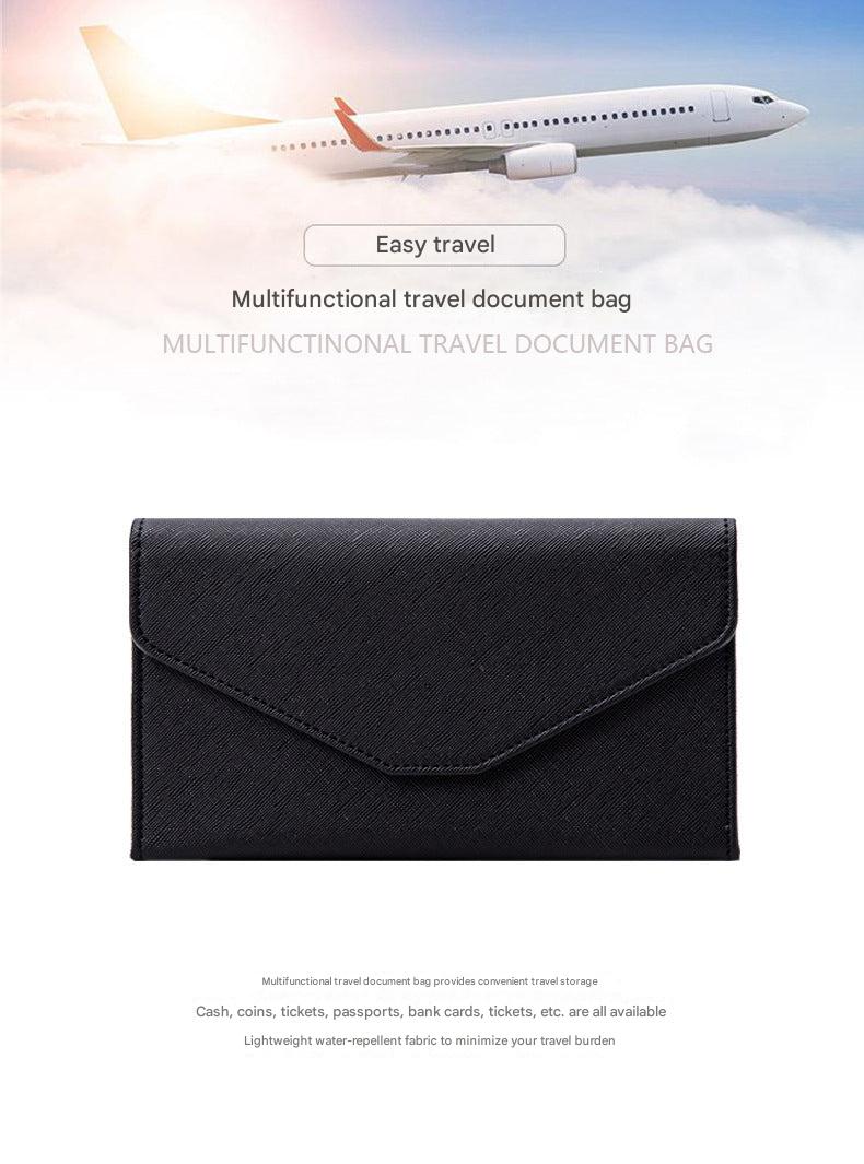 Dark green RFID passport holder for travel