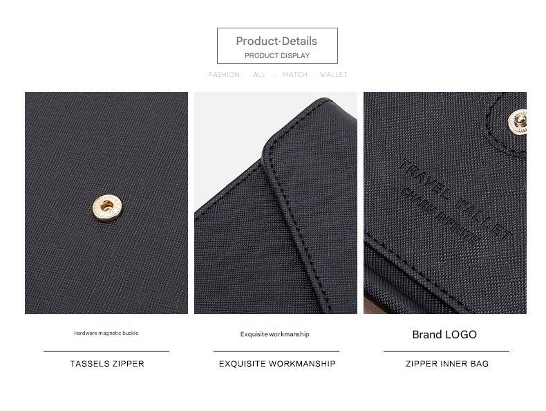 Navy blue RFID travel document organiser