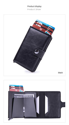 PU card holder in carbon fiber pattern