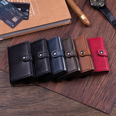 PU card holder in blue colour with cards