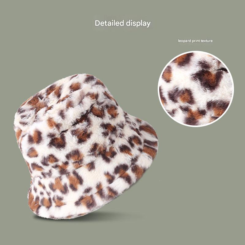 stylish leopard print hat on display