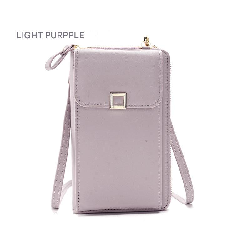 Stylish PU leather women's crossbody bag in white colour
