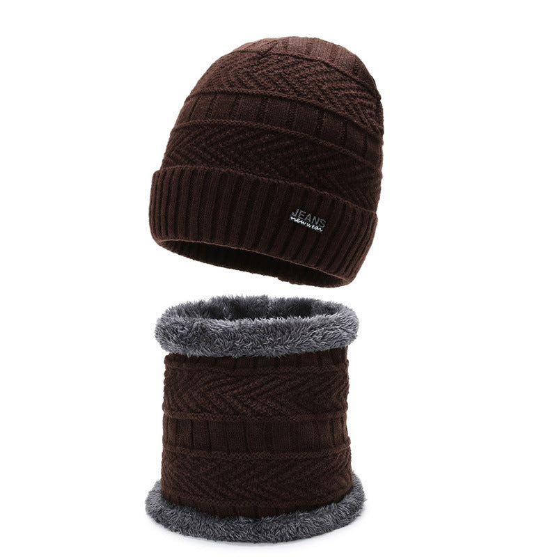 Men's winter warm beanie hat in coffee