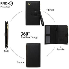 zipper closing passport holder