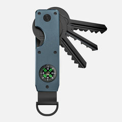 Personalised aluminium keychain key holder in black