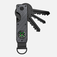 Lightweight aluminium key organizer in green
