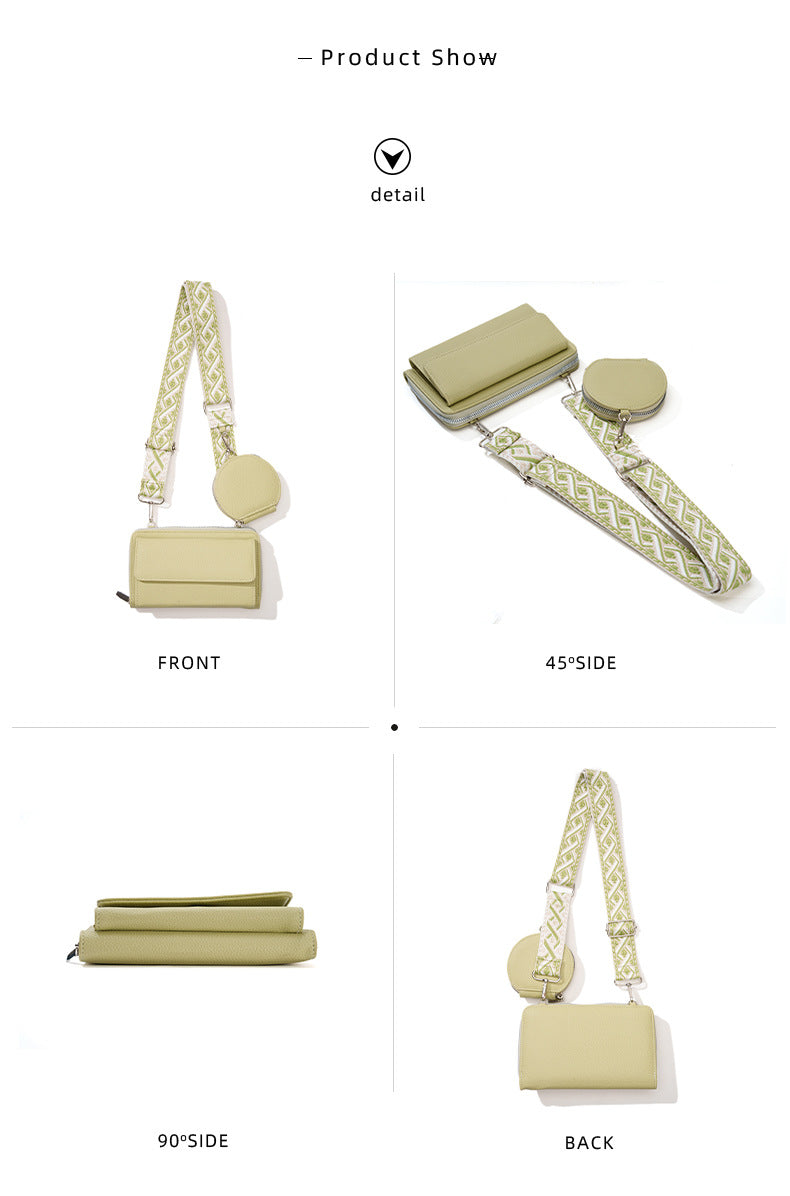 Sling bag with zip closure
