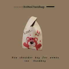Knitted tote bag in casual setting