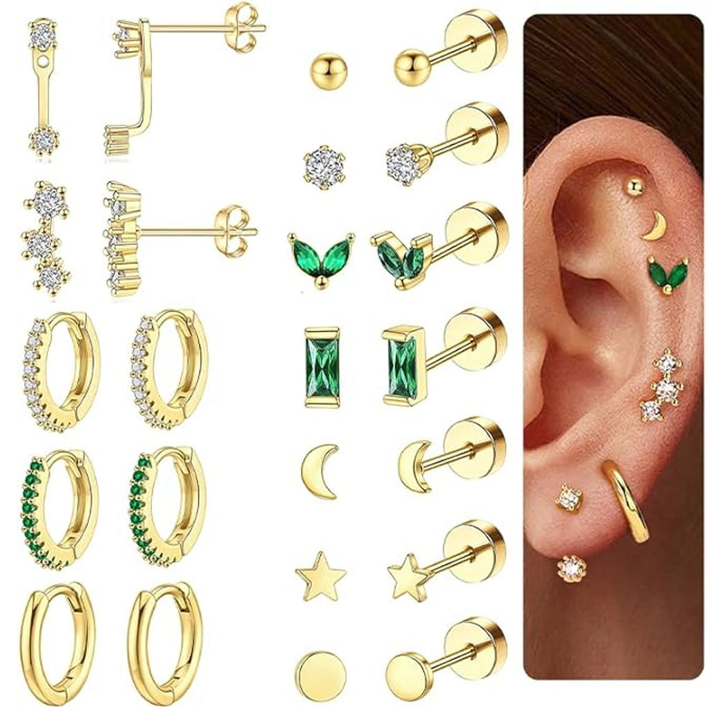 variety of earrings displayed together