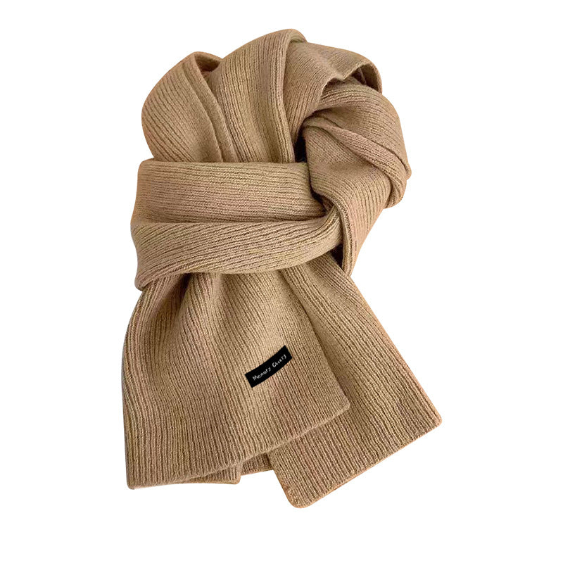 Trendy knitted scarf in red for couples