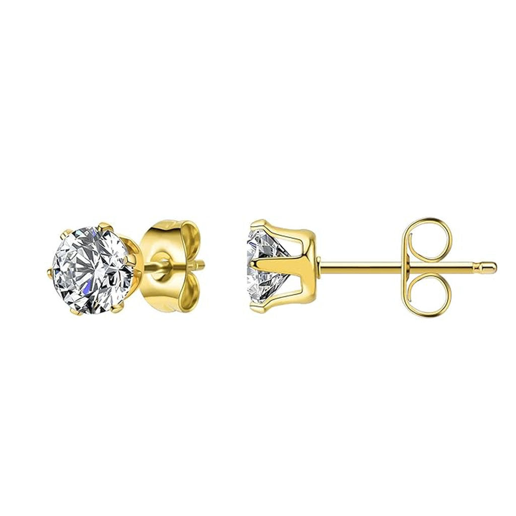 Unique geometric earring design on display