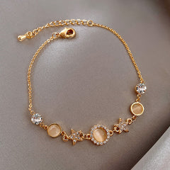 Close-up of Cat Eye Stone Bracelet design