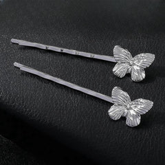 Elegant Metal Butterfly Hair Clip in Gold