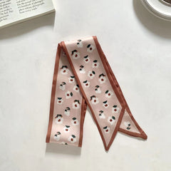 Luxury looking silk scarf on display image 9