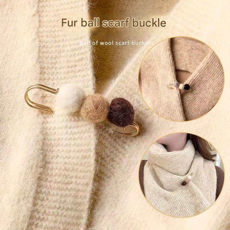 Multifunctional cardigan brooch in coffee colour option