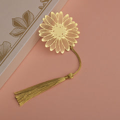 Intricate designs of a metal bookmark